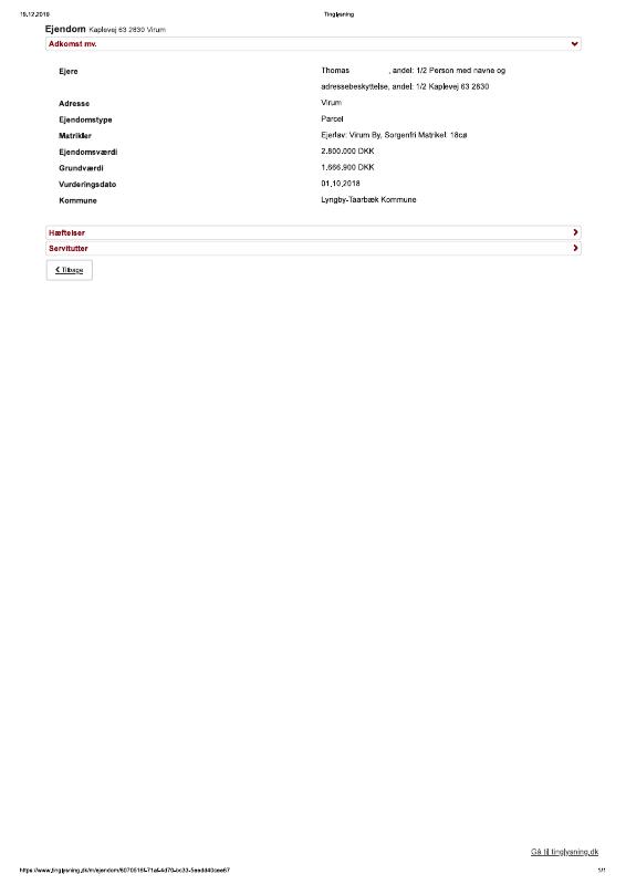 丹麦土地登记提取文件原件PDF样本 高清原件/PDF/PSD下载 - 地址证明风控解除