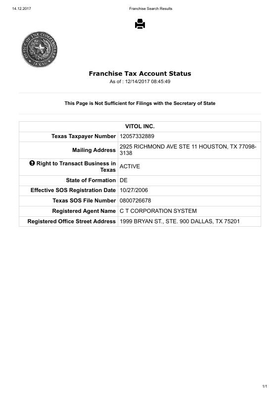 美国 Texas 州公司搜索报告 PDF高清扫描件 高清原件/PDF/PSD下载 - 地址证明风控解除