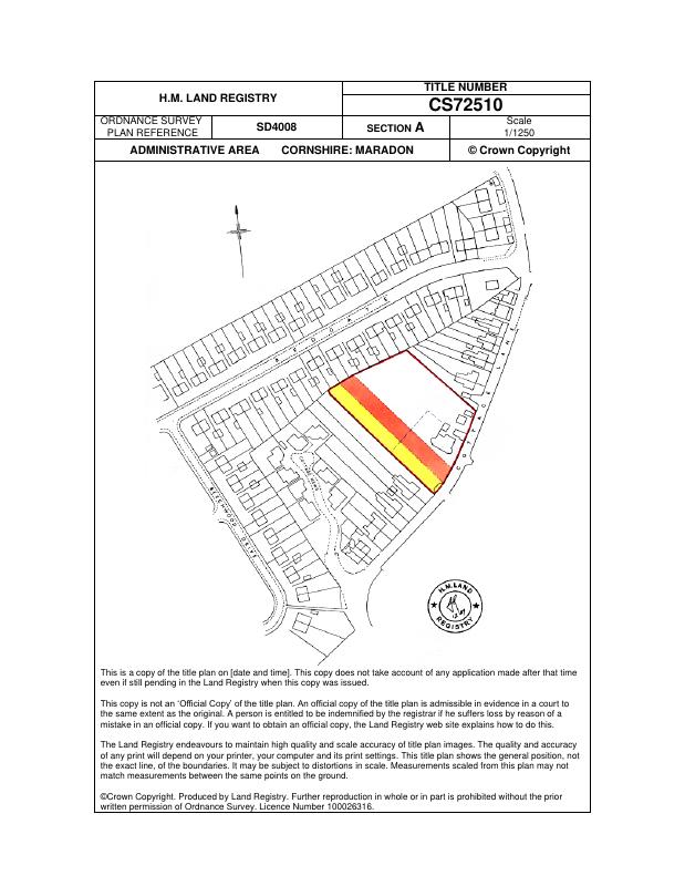 英国 England 土地登记提案文件《title_plan.pdf》高清扫描件下载 高清原件/PDF/PSD下载 - 地址证明风控解除