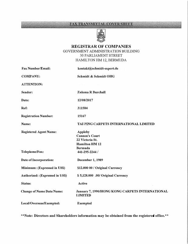 百慕大 Bermuda 公司注册提取文件 – company_search_report_bermuda.pdf 高清扫描件 高清原件/PDF/PSD下载 - 地址证明风控解除