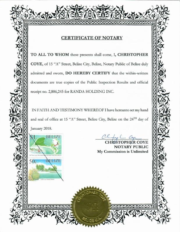 伯利兹 Trade Register Extract 文件下载 | 高清PDF原件样本 高清原件/PDF/PSD下载 - 地址证明风控解除