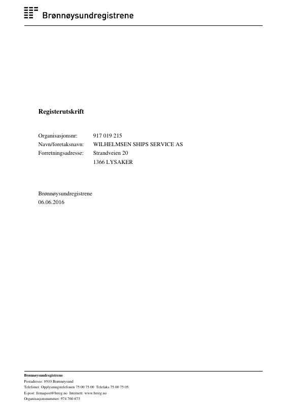 挪威公司注册证明文件 – Certificate of Incorporation – 高清PDF原件下载 高清原件/PDF/PSD下载 - 地址证明风控解除