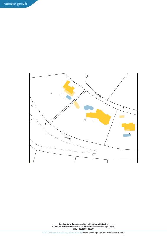 法国 France 土地登记提取文件《cadastre_map_france》高清扫描件 高清原件/PDF/PSD下载 - 地址证明风控解除