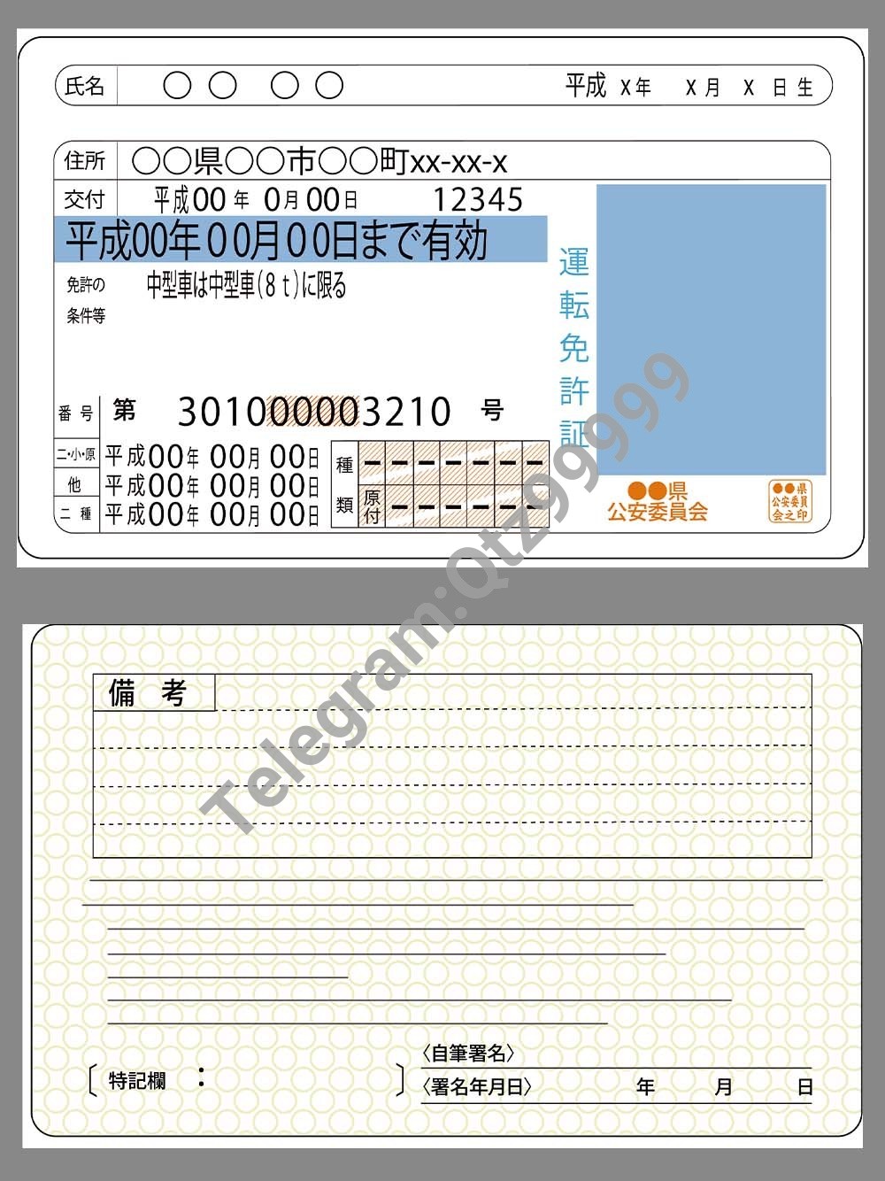Japan Driver License Template日本驾照/驾驶证AI/EPS模板（V2版）