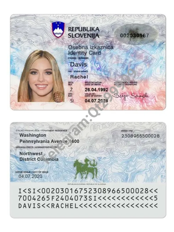欧盟|东欧|Slovenia斯洛文尼亚ID卡/身份验证卡PSD模板/Photoshop/PS