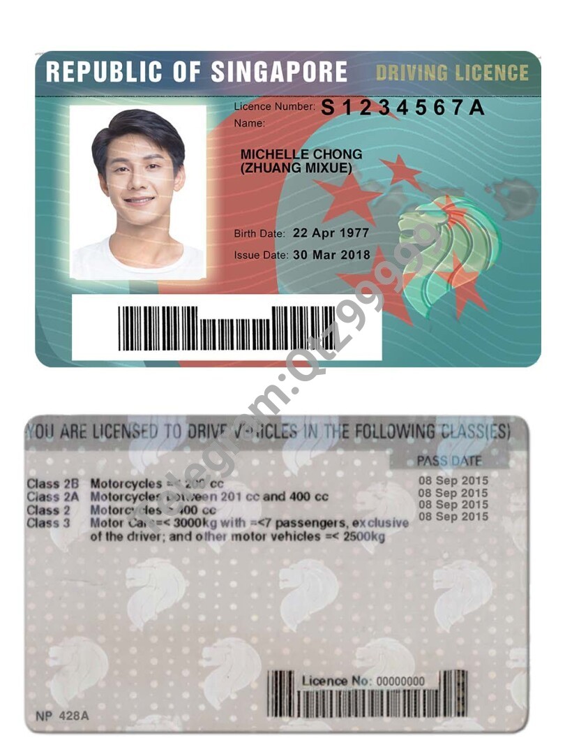 东南亚|Singapore DL新加坡驾驶证/驾照PSD/photoshop模板 高清原件/PDF/PSD下载 - 地址证明风控解除