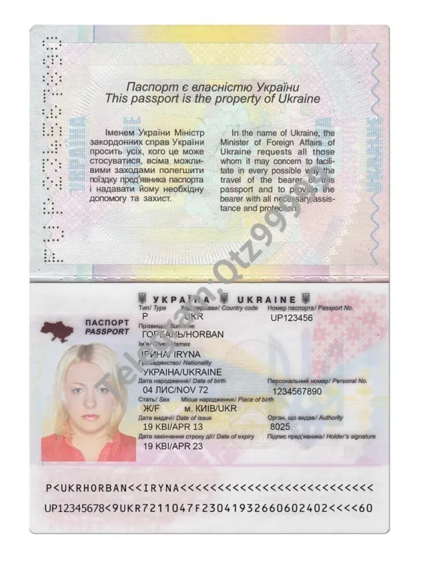 东欧|Ukraine Passport乌克兰护照PSD/photoshop/PS模板