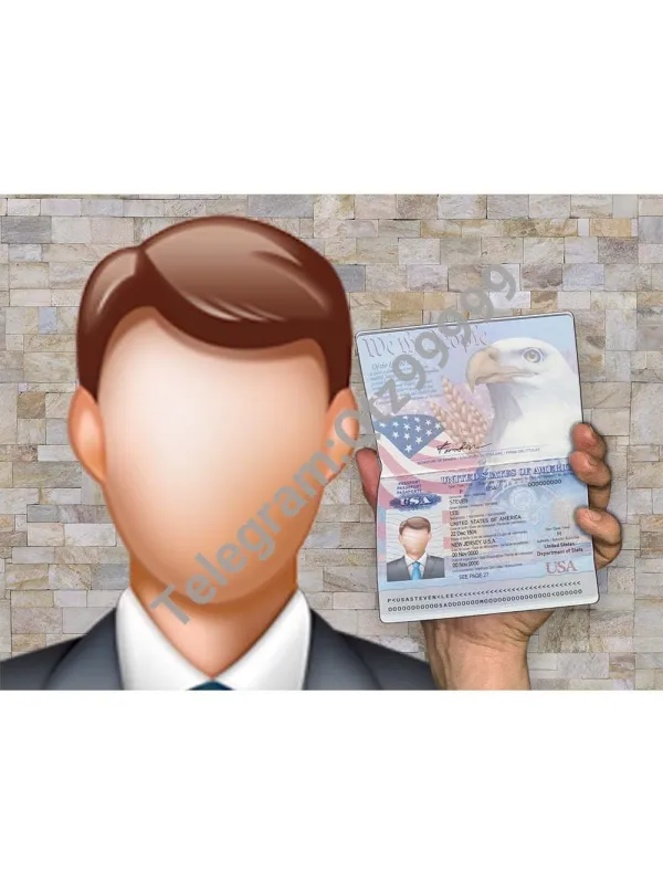 Old Man Selfie With USA Passport老人手持护照PS/PSD模板（V1版）