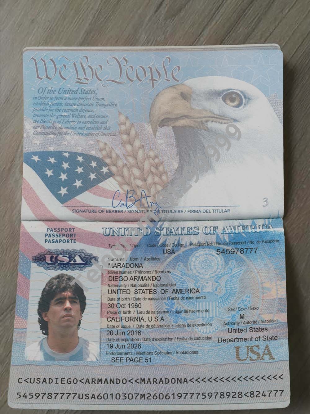 America|USA Passport Template美国护照PS/PSD模板(V1-2版) 高清原件/PDF/PSD下载 - 地址证明风控解除
