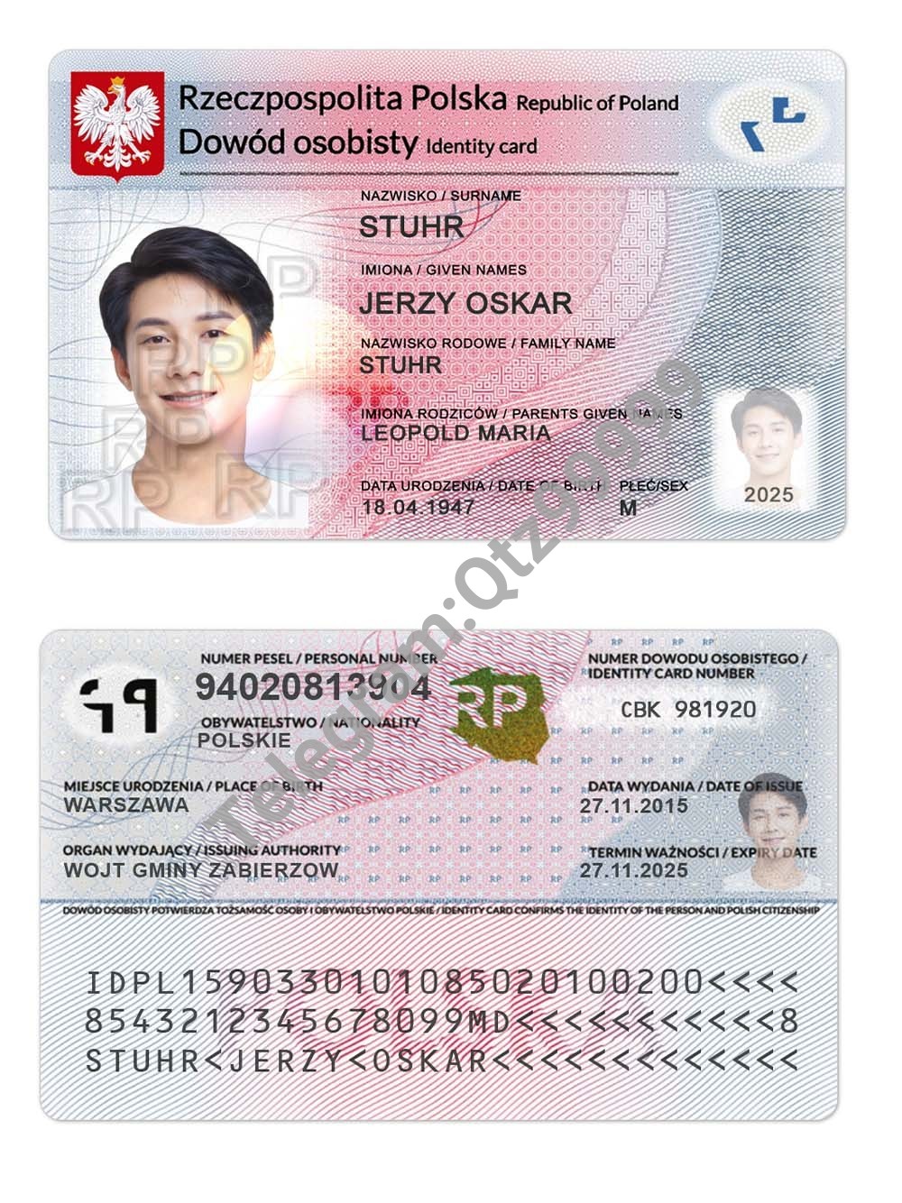 欧盟 | Poland ID Card波兰ID/身份证卡photoshop/PS/PSD模板(V3版) 高清原件/PDF/PSD下载 - 地址证明风控解除