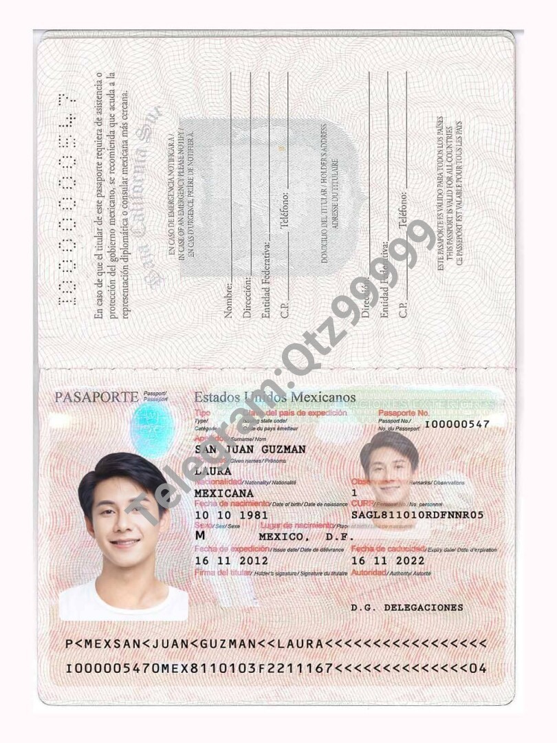 北美|Mexico Passport墨西哥护照PSD/photoshop/PS模板 高清原件/PDF/PSD下载 - 地址证明风控解除