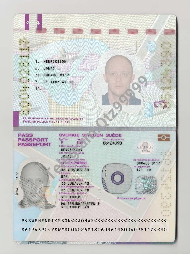 欧洲|北欧|Sweden Passport瑞典护照PSD/photoshop/PS模板（V1版）