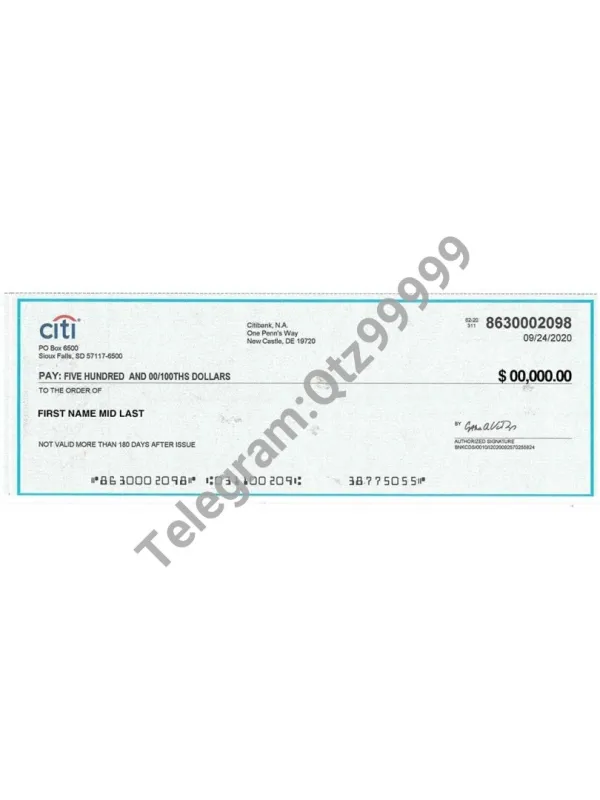 Citibank Cheque Statement银行账单/KYC地址证明psd模板 V1