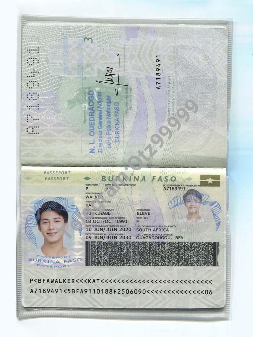非洲 | 西非Burkina Faso Passport布基纳法索护照PSD/photoshop/ps模板 高清原件/PDF/PSD下载 - 地址证明风控解除