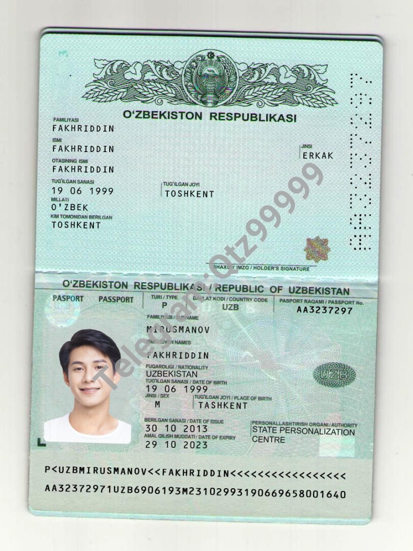 西亚|中亚|Uzbekistan Passport乌兹别克斯坦护照PSD模板/photoshop/PS