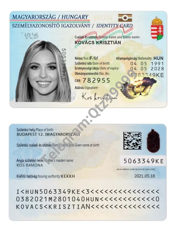 欧盟|Hungary Passport匈牙利新版ID卡/身份证卡photoshop/PS/PSD模板