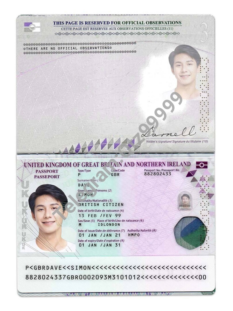 欧洲|UK Passport英国最新版Passport护照PSD模板/Photoshop/PS