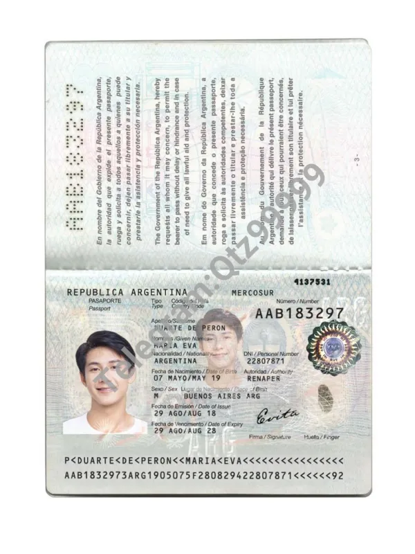 南美州|拉丁美洲Argentina Passport阿根廷护照PSD/photoshop/ps模板