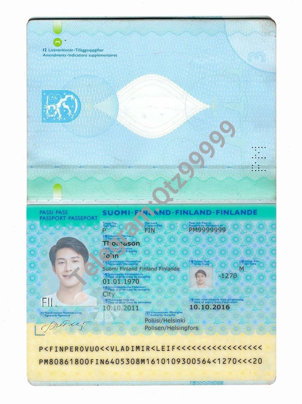 欧盟|北欧|Finland Passport芬兰护照PS/Photoshop/PSD模板（V2版）
