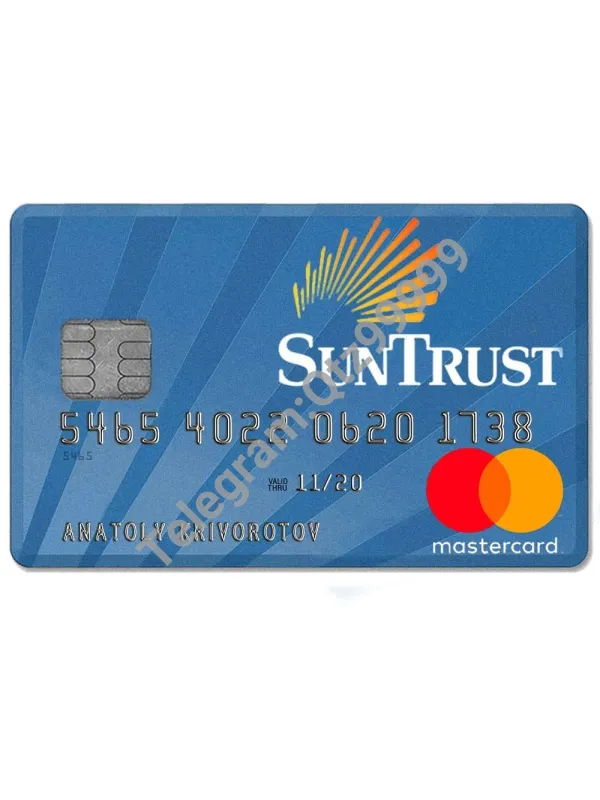 SunTrust Bank Mastercard美国太阳信托银行万事达信用卡PS/PSD模板