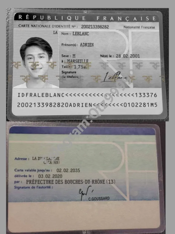 欧洲|France法国ID卡身份证卡PSD/Photoshop/PS模板(V1)