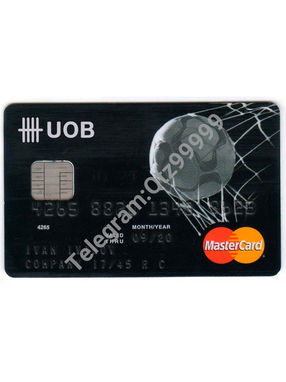 UOB Visa/Mastercard Card大华银行维萨/万事达卡PS/PSD模板 高清原件/PDF/PSD下载 - 地址证明风控解除