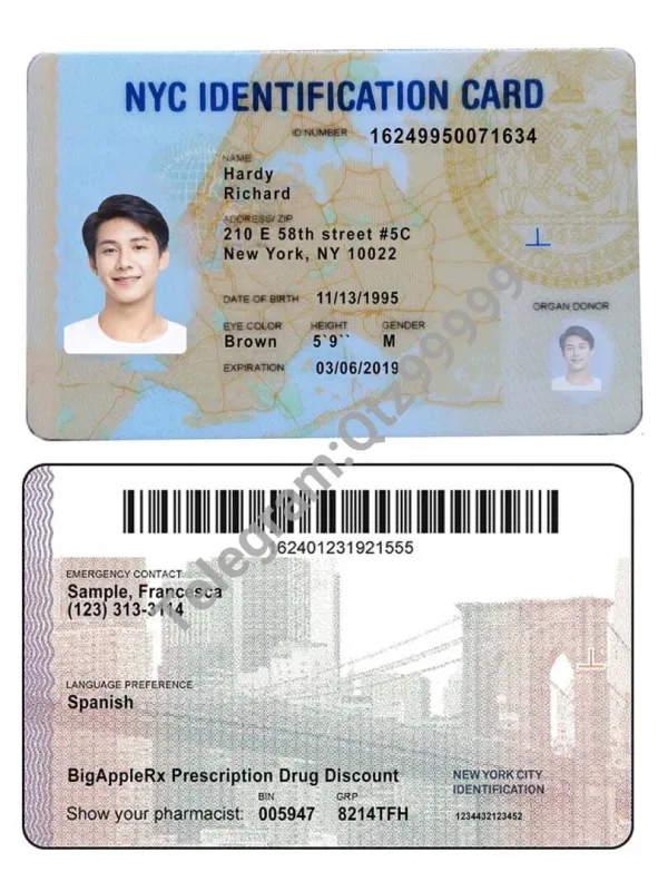 北美|USA美国纽约ID卡/身份认证卡PSD/photoshop/PS模板