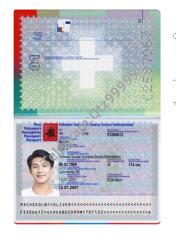 欧盟|Switzerland Passport瑞士护照PSD/photoshop/PS模板