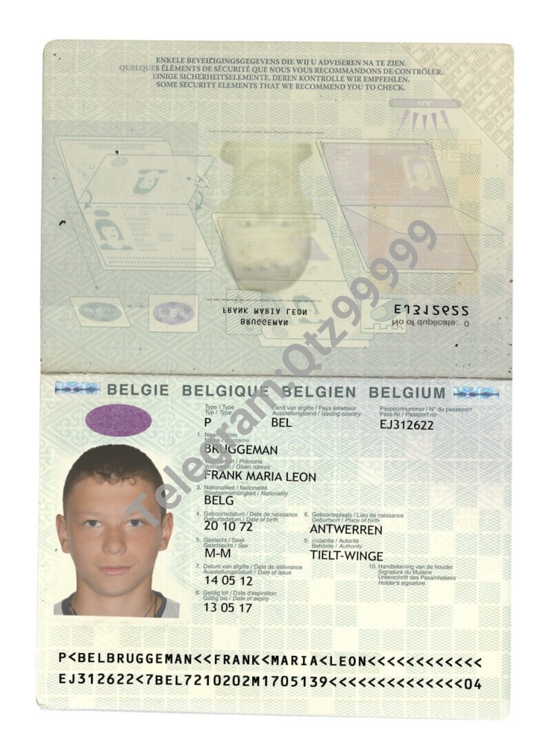 欧盟|Belgium Passport比利时护照PSD/Photoshop/PS模板 高清原件/PDF/PSD下载 - 地址证明风控解除