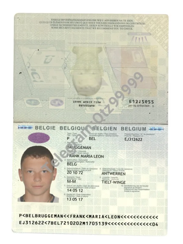 欧盟|Belgium Passport比利时护照PSD/Photoshop/PS模板