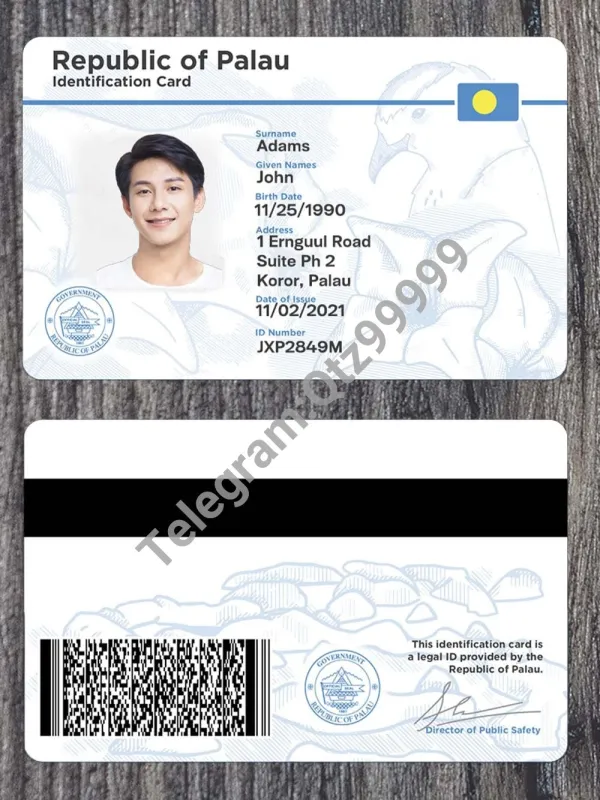 Palau ID Template帕劳ID卡/身份证卡photoshop/PS/PSD模板（V1）