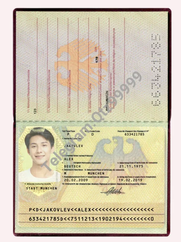 欧盟|Germany Passport德国老版护照PSD/Photoshop/PS模板（V2）