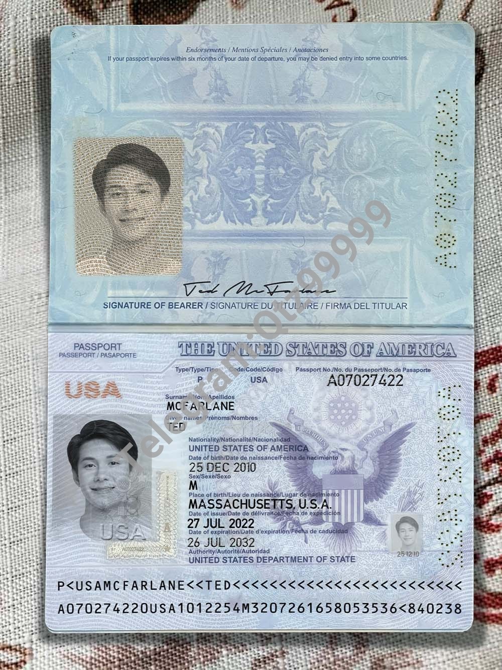 America|USA Passport Template美国新版护照PS/PSD模板(New) 高清原件/PDF/PSD下载 - 地址证明风控解除