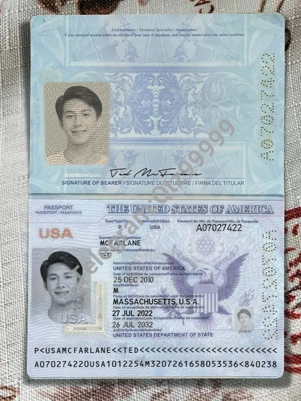 America|USA Passport Template美国新版护照PS/PSD模板(New)