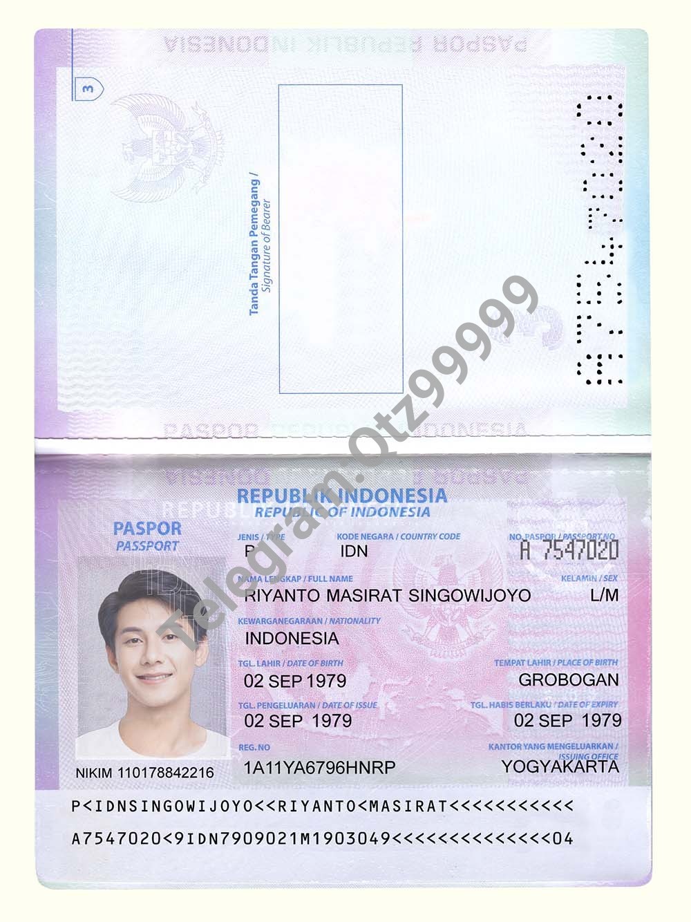 东南亚|Indonesia Passport印度尼西亚/印尼护照PS/Photoshop/PSD模板