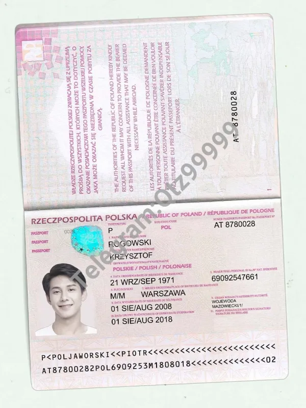 欧盟|Poland Passport Template波兰护照PS/PSD模板（V1版）