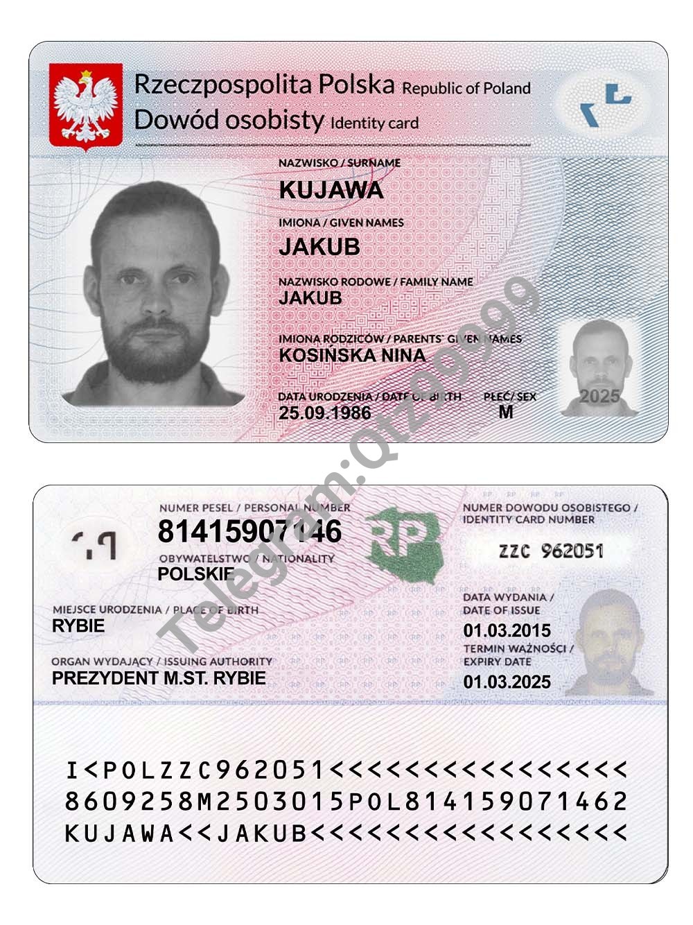 欧盟 | Poland ID Card 波兰ID/身份证卡photoshop/PS/PSD模板(V2) 高清原件/PDF/PSD下载 - 地址证明风控解除