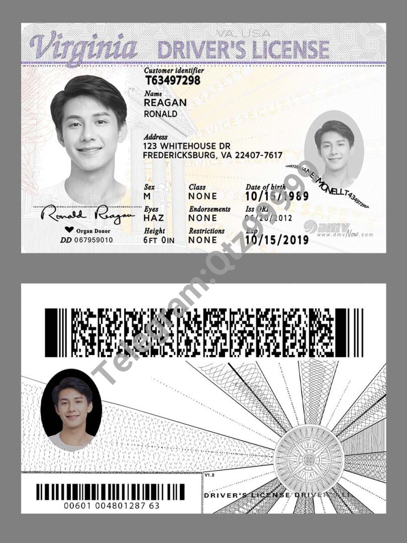 美国|Virginia DL弗吉尼亚州驾照/驾驶证PSD/Photoshop/PS模板(打印版) 高清原件/PDF/PSD下载 - 地址证明风控解除