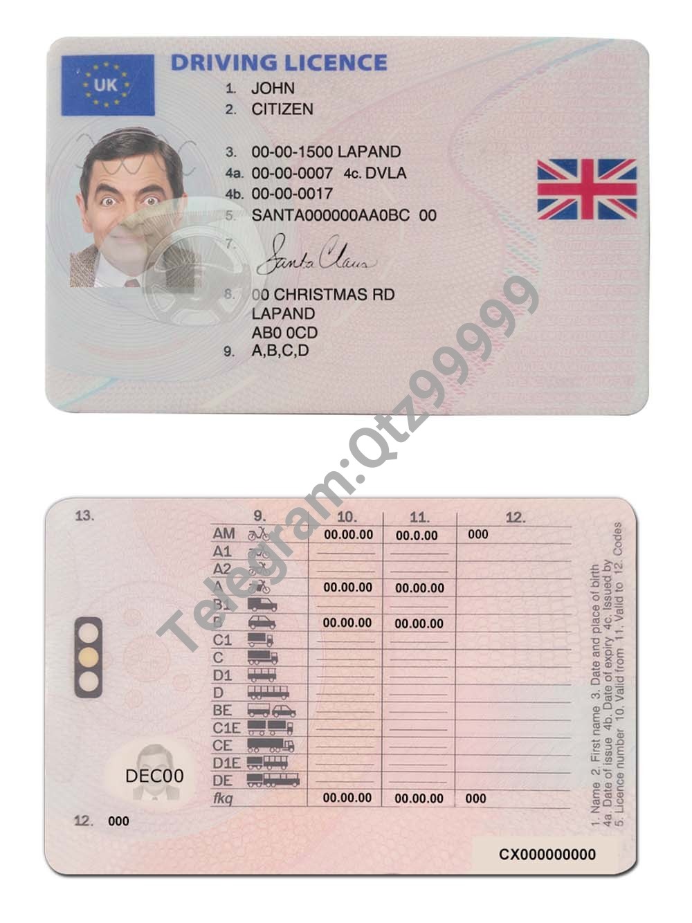 欧洲|UK/England DL英国驾照/驾驶证ps/photoshop/PSD模板(V2) 高清原件/PDF/PSD下载 - 地址证明风控解除