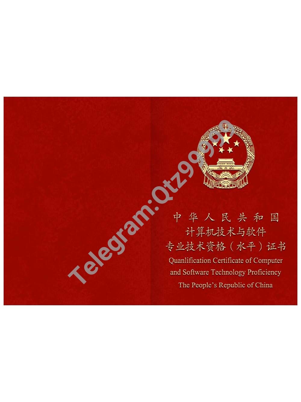 China Qualification Certificate of Computer and SoftwareTechnology计算机软件证书模板 高清原件/PDF/PSD下载 - 地址证明风控解除
