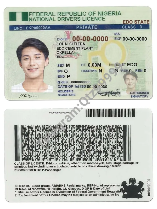 非洲 Nigeria Driver License Template尼日利亚驾预览图
