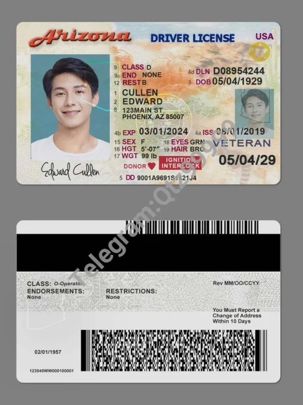 USA美国亚利桑那州Arizona DL驾驶证/驾照高质量PSD模板