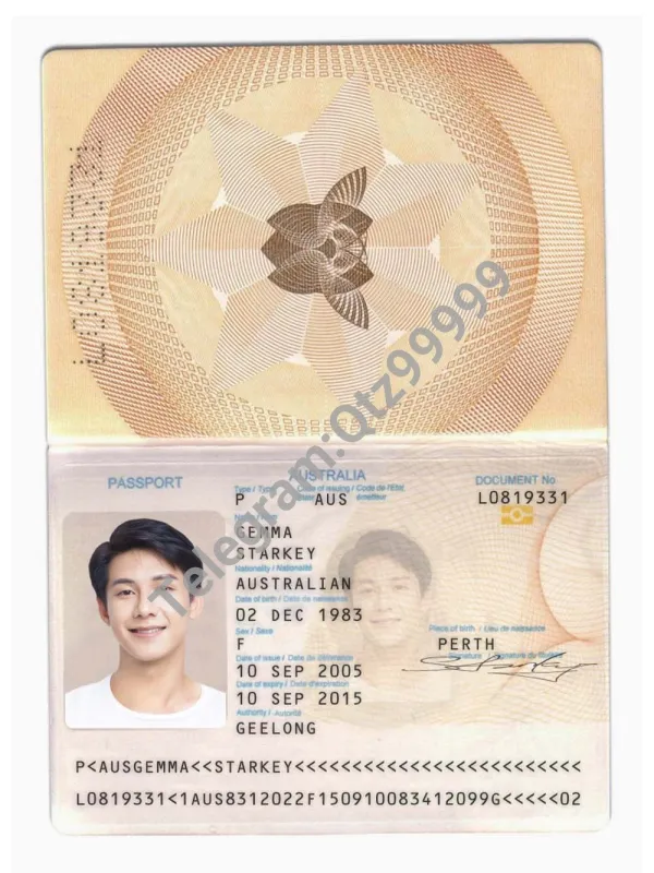 澳洲|Australia Passport澳大利亚护照PS/Photoshop/PSD模板(V1版)