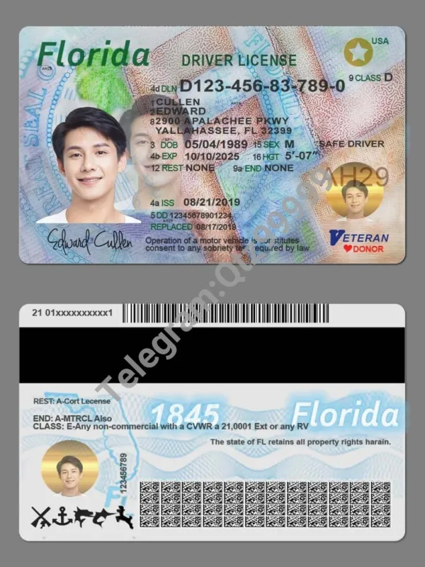 USA Florida DL美国佛罗里达州驾驶证/驾照高质量PSD/Photoshop/PS模板