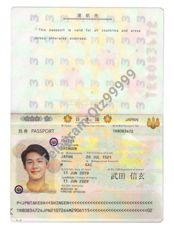 东亚|Japan Passport Template日本护照PS/Photoshop/PSD模板（V2版）
