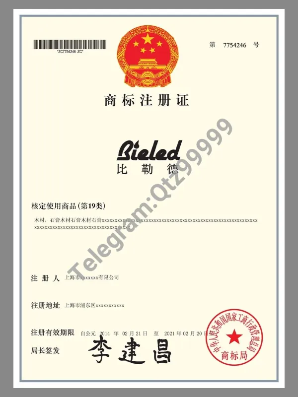China Trademark Registration Certificate商标注册证PS/PSD模板
