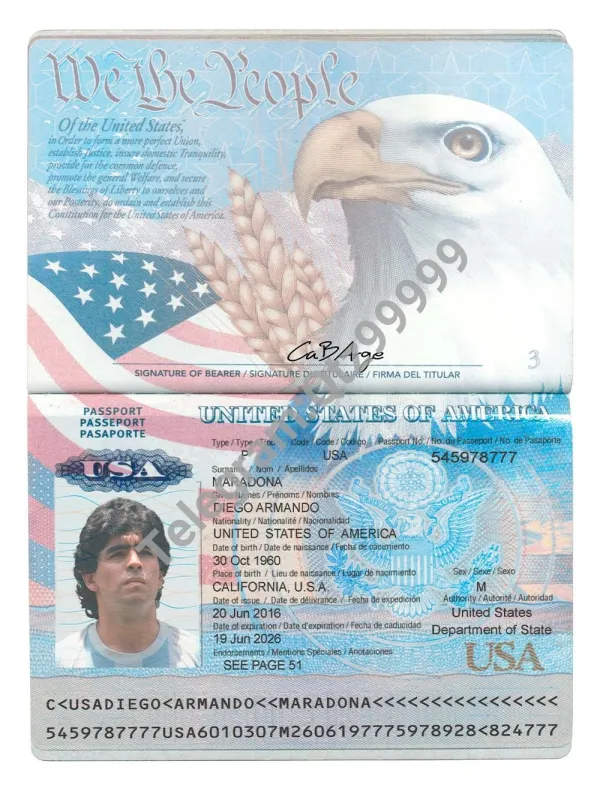 America|USA Passport Template美国护照PS/PSD模板（V1-2版）
