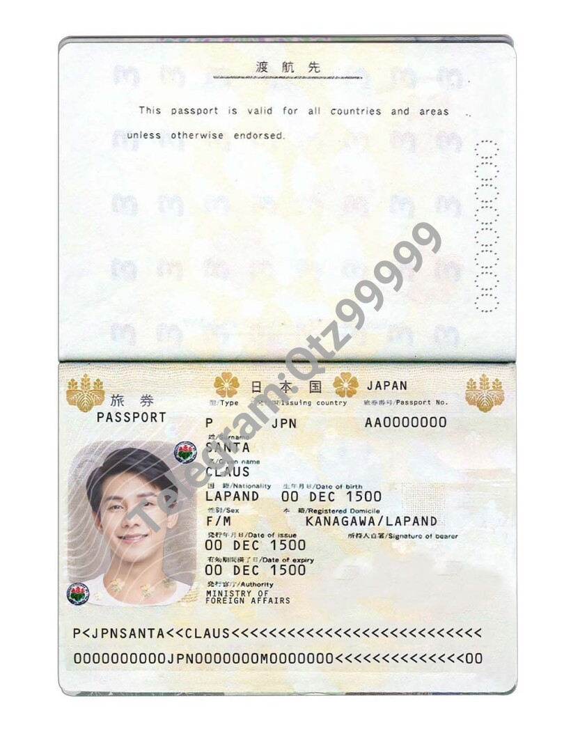 东亚 | Japan Passport日本护照PS/Photoshop/PS模板 高清原件/PDF/PSD下载 - 地址证明风控解除