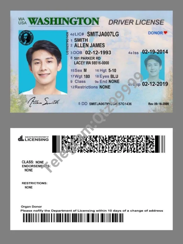 美国 Washington DL华盛顿州驾照 驾驶证PSD预览图