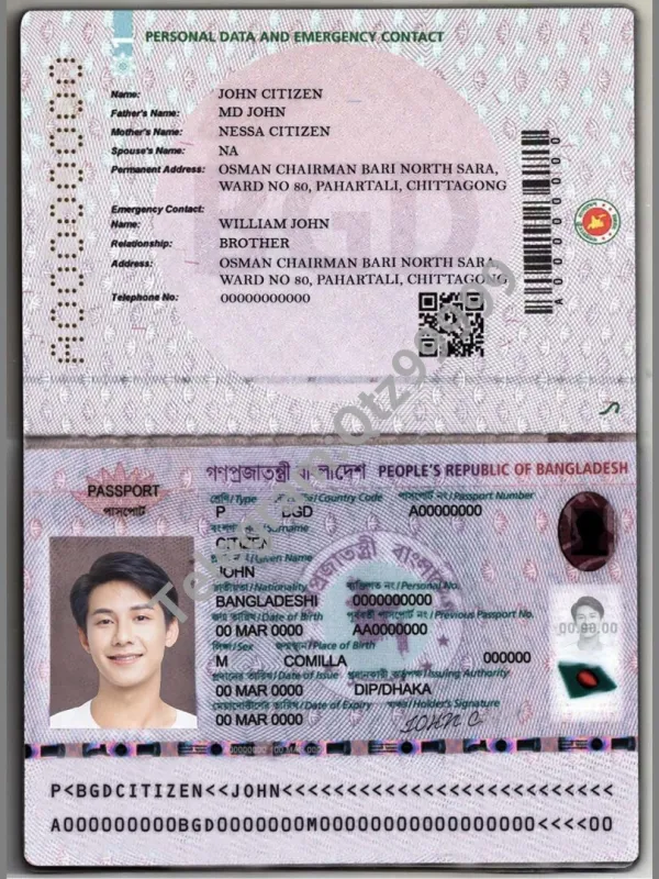 南亚| Bangladesh Passport孟加拉国护照PS/PSD模板